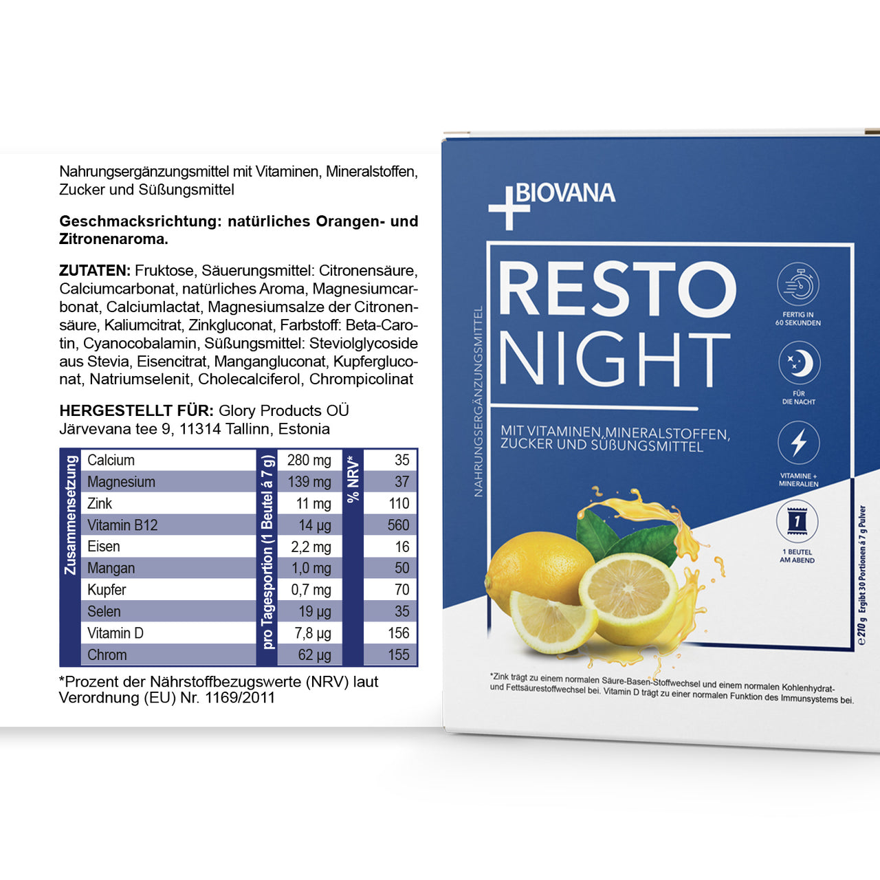 BIOVANA Resto Night Gute Nacht Drink (30 Beutel)