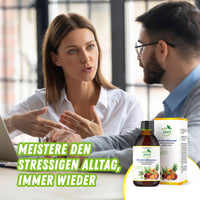 Thumbnail for Frau spricht ernst mit Mann im Büro, Agila Vital Mikronährstoffkonzentrat, Text: „Meistere den stressigen Alltag, immer wieder“