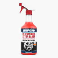 Thumbnail for Sprühflasche mit roter Flüssigkeit und Etikett Binford Felgenreiniger Extra Sauer 750 ml