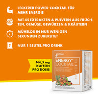 Thumbnail for Infografik Biovana Energy Cocktail mit Angaben zu Zutaten Zubereitung und 166,5 mg Koffein