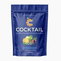 Thumbnail for Blauer C-Cocktail Standbeutel mit Früchten, Geschmack Orange und grüner Apfel, 240 g Packung