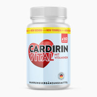 Thumbnail for Dose Cardirin Vital mit rotem Herzmotiv und gelbem Band sowie Hinweis auf 60 Kapseln