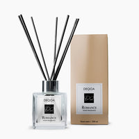 Thumbnail for Raumduft DEQOA Romance, 200 ml Flakon mit schwarzen Stäbchen und Verpackung