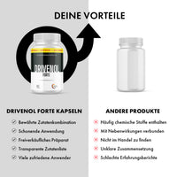 Thumbnail for Vergleichsgrafik mit Drivenol Forte Dose, anderer Dose sowie Listen zu Vorteilen und Nachteilen