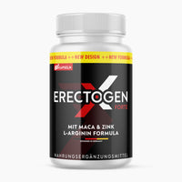 Thumbnail for Schwarze Dose ErectogenX Forte und Angaben zu Maca, Zink und L-Arginin, 60 Kapseln