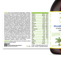 Thumbnail for Zutaten- und Nährwerttabelle des Agila Vital Mikronährstoffkonzentrats mit Verzehrempfehlung