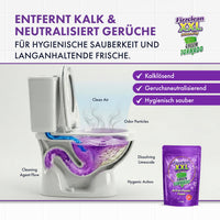 Thumbnail for Grafik Toilette mit Schnittansicht und Fizzclean XXL Green Tornado Active-Power Foam 1 kg
