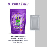 Thumbnail for Fizzclean XXL powered by Green Tornado Active-Power Foam 1 kg neben kleinem Beutel