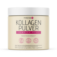 Thumbnail for Dose mit weißem Deckel und Schrift Kollagen Pulver Komplex Plus von Forever 25