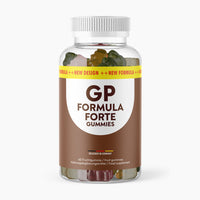 Thumbnail for Transparente Dose GP Formula Forte Gummies mit sichtbaren Fruchtgummis und 60 Fruchtgummis angegeben