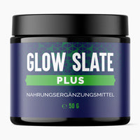 Thumbnail for Glow Slate Plus Dose mit 50 g Inhalt, Nahrungsergänzungsmittel im schwarzen Tiegel