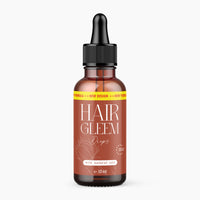 Thumbnail for Braune Flasche mit schwarzer Pipette und Schrift Hair Gleem Drops with natural oils, 30 ml