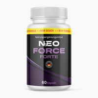 Thumbnail for Weiße Dose NEO FORCE FORTE mit schwarz-violettem Etikett und Aufschrift 60 Kapseln auf weißem Grund