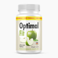 Thumbnail for Weiße Kunststoffdose mit Etikett Optimal Fit 90 Kapseln und Abbildung grüner Äpfel vorne