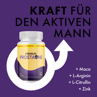 Thumbnail for Premium Prostaone Kapseln mit Hinweis Kraft für den aktiven Mann, Maca, L-Arginin und Zink