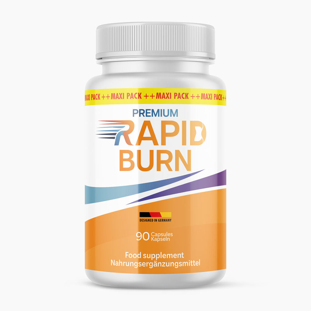 Premium Rapid Burn Dose mit 90 Kapseln und Aufdruck Nahrungsergänzungsmittel