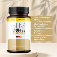 Thumbnail for Dose Slim Coffee Booster mit 90 Kapseln auf Podest und sichtbaren Produktmerkmalen im Hintergrund