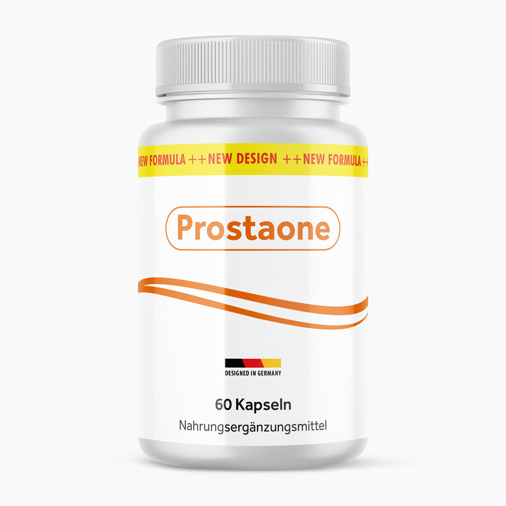 Prostaone Nahrungsergänzungsmittel in einer Dose mit 60 Kapseln