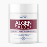 Thumbnail for Weiße Kunststoffdose mit bordeauxfarbenem Etikett Provilea Algen Salbe Plus, 100 ml