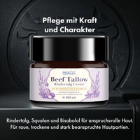 Thumbnail for PROVILEA Beef Tallow Creme 100 ml mit Rindertalg, Squalan und Bisabolol auf schwarzem Grund