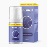 Thumbnail for Flasche mit Pumpspender und Schrift Trovazin Premium Revitalizing Legs Gel, 75 ml vor passender Faltschachtel