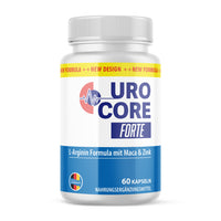 Thumbnail for Produktdose UroCore Forte Nahrungsergänzungsmittel mit L-Arginin, Maca, Zink und 60 Kapseln