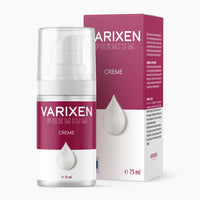 Thumbnail for Verpackung und Pumpspender Varixen Premium Creme 75 ml mit rotem Etikett