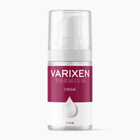 Thumbnail for Verpackung Varixen Premium Creme 75 ml mit weißem Pumpspender und rotem Etikett