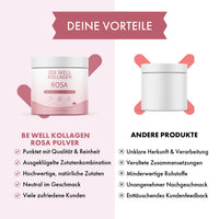 Thumbnail for Be Well Kollagen Rosa und anderes Produkt im Vergleich mit Merkmalen und Bewertungssymbolen